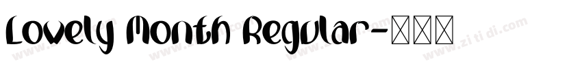 Lovely Month Regular字体转换